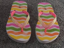 TU Sainsburys, Girls, Glittery, Colourful Flip Flops (Kids 10-11 Shoe Size)