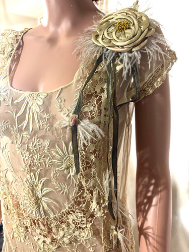 Antique 1920s tulle - antique,