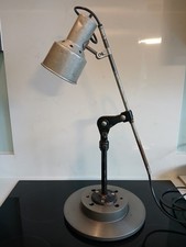 Singer Style Adjustable Industrial Table Lamp 1930s .