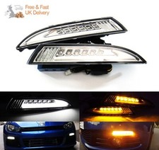 LED Daytime Running Light Clear Sidelight Indicator DRL For 2008-14 VW Scirocco