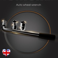 Extendable Car Wheel Brace Heavy Duty Nut Wrench + Sockets 17/19mm & 21/23mm UK