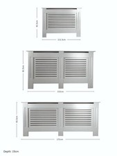 Radiator Cover Modern MDF Wood Grill Cabinet - Green/Grey/White/Oak/Unpainted