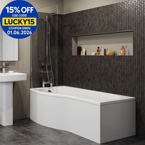 Bathroom shaped 1700mm - shaped,