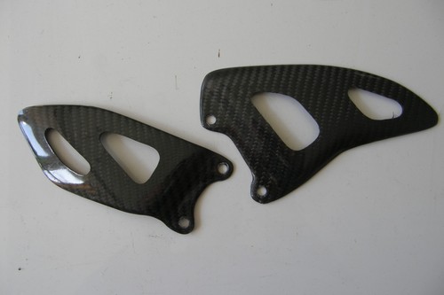 Carbon fibre heel plates - carbon,