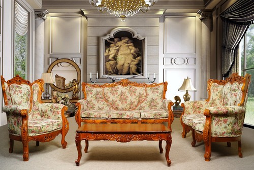 Rococo sofa set 1 - sofa,