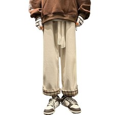 Men's Rolled Plaid Trousers