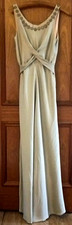 Vintage 50s v full maxi dress