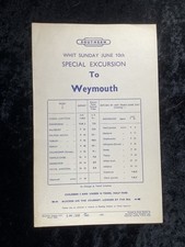BR 1962 Railway Handbill Chard Crewkerne Salisbury  Sherborne Yeovil Weymouth