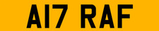 Cherished Number Plate A17RAF on retention until 2032