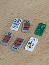 Lego Western: Cowboys figure parts inc Playing Cards (3069px6) Wanted Poster L2