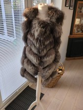 Real Fur Gilet Size 10 Grey