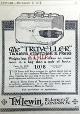 T M LEWIN 'The Traveller' Trouser Stretcher & Press, WW1 1914 Advert : 688-143