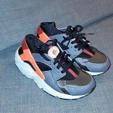 Nike Huarache White Shoes 854275-004 White Black Red Grey Orange Used size uk 4