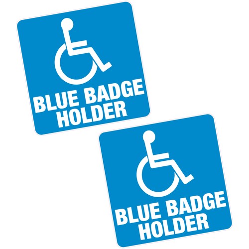 Blue badge holder 100mm - blue,
