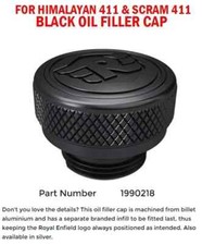 "OIL FILLER CAP, BLACK" FIT FOR ROYAL ENFIELD HIMALAYAN 411 & SCRAM411