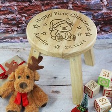 Happy First Christmas Stool