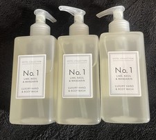 3 x Hotel Collection No1 Lime Basil Mandarin Hand & Body Wash, 250ml each