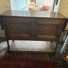 Ornate Carved Oak Sideboard in