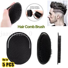 Up 5x Men Hair Comb Brush Pocket Beard Mustache Palm Scalp Massage Travel Black