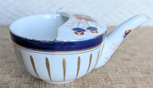 Unmarked antique blue orange - unmarked,
