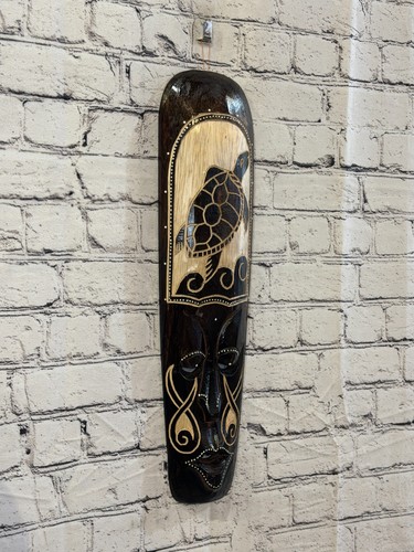50cm turtle mask carved wooden - 50cm,