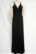 LONG BLACK STRAP DRESS EVENING