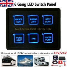 6 Gang LED Touch Screen Switch