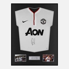 Framed Robin Van Persie Signed Manchester United Shirt Away 2012-13 [Classic]