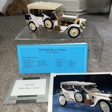 Franklin Mint precision Rolls Royce tourer 1911 Model Car - White - 1:24