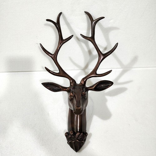 Large metal wall mount deer - metal,