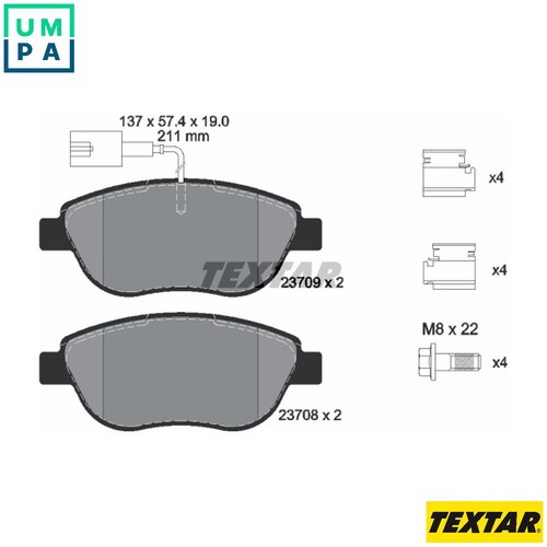Brake pad set - pad,