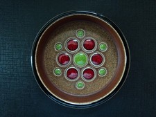 HORNSEA Pottery Dish Muramic  'Cabochon' John Clappison, Lancaster 1974, 8.5 cm