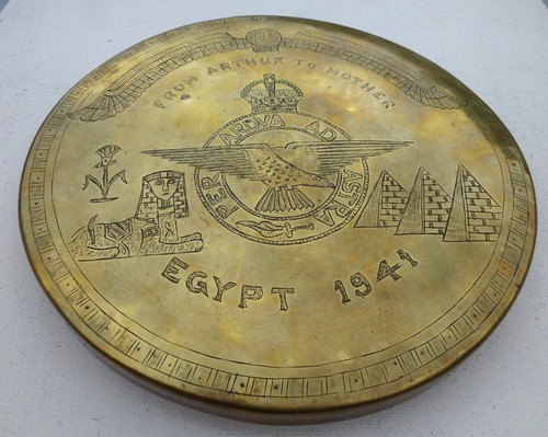Raf trench art - raf, brass
