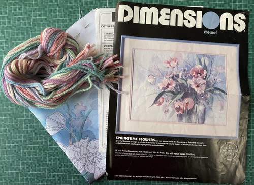 Floral crewel kit dimensions - floral,