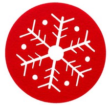 Red Felt Christmas Coasters