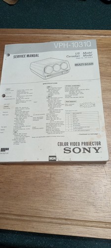 Sony vph 1031q crt projector - vph-1031q,