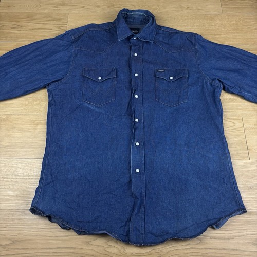 Wrangler blue denim shirt - blue,