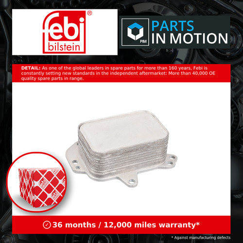 Oil cooler 106317 febi - cooler,