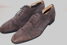 Harris Firenze 1913 Italian Oxford Cap Toe Suede Shoes 10