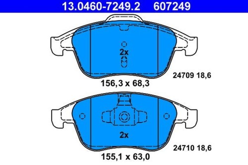 Disc brake pad - pad, fits