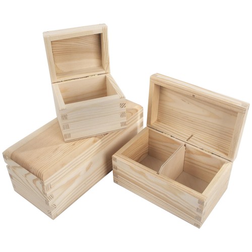 Plain pine wood compartment - wood,