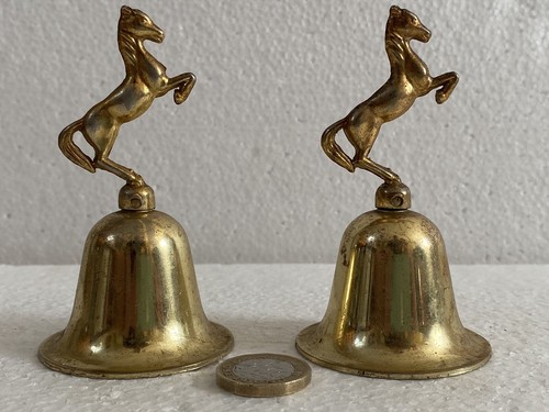Two brass horse bells - two,