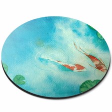 Round Mouse Mat - Japanese Koi