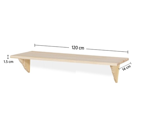Natural pine wood floating - natural,
