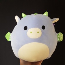 Squishmallow Dane The Blue Dragon 8" Plush Kellytoy Soft Toy Teddy Cuddly Toy