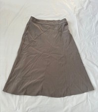 Ladies Size 14 Khaki Skirt Damart Zip Elasticated Waist Preowned Used