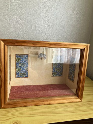 Wooden dolls house room box - wooden,
