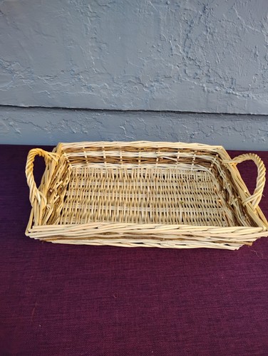 Wicker woven large - woven, tray