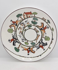 Crown Staffordshire China Plate Hunting Scenes Design 19cm 7.5" Diameter Vintage