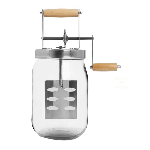 Glass butter churner - butter,